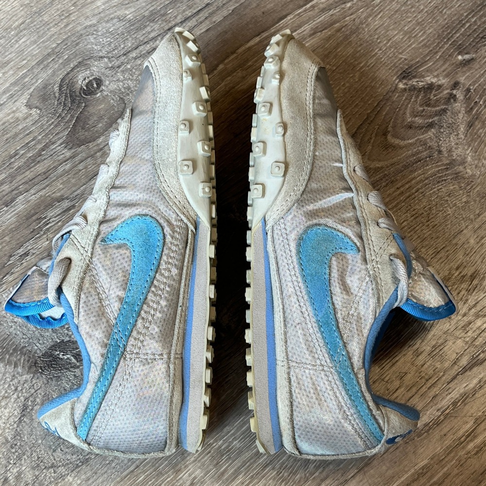 Nike Waffle Racer Silver Light Blue Y2K Retro Sneakers 303918-141 Womens 5.5